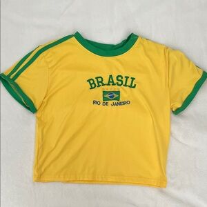 Yellow and Green Brazil T-Shirt